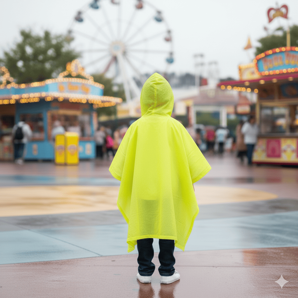 Child Waterproof Rain Poncho With Hood – Suit 4-6 yrs