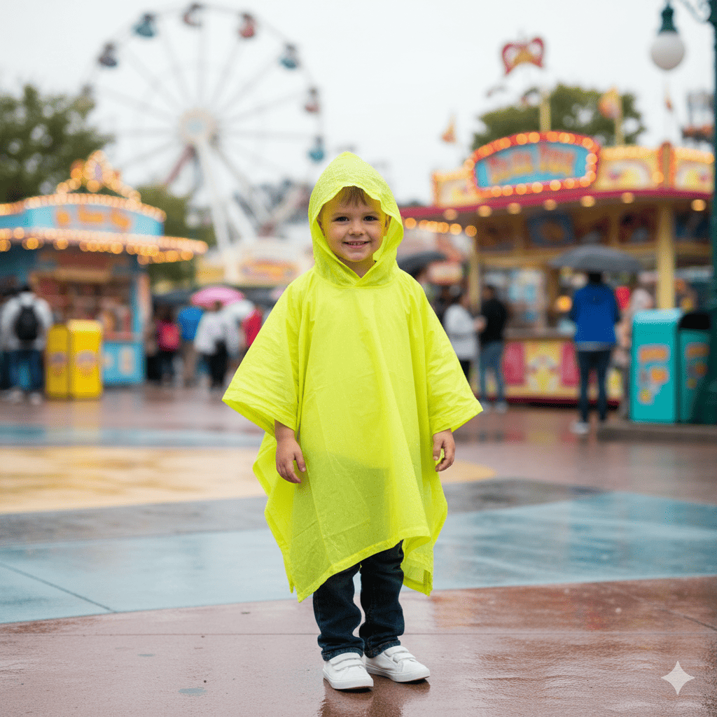 Child Waterproof Rain Poncho With Hood – Suit 4-6 yrs