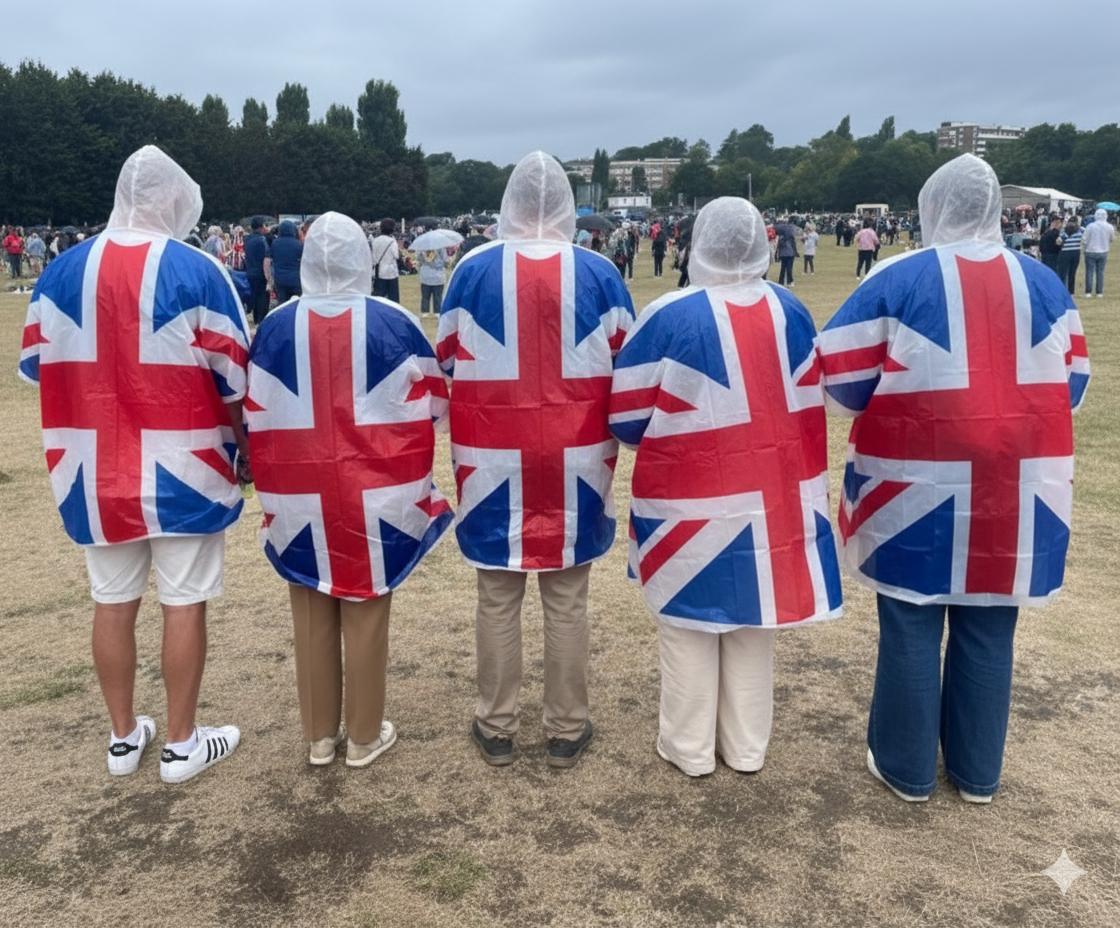Union Jack Pack of 2 Waterproof Adult Rain Ponchos