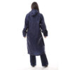 Water Resistant Raincoat With Hood - PU Coated Nylon - Blue - Image 2