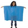 Child Waterproof Rain Poncho suit 6-10yrs Reusable Deluxe PVC Blue