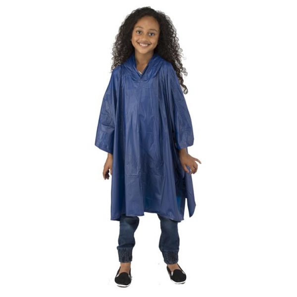 Childs-Waterproof-Rain-Poncho-EVA-Reusable-Blue