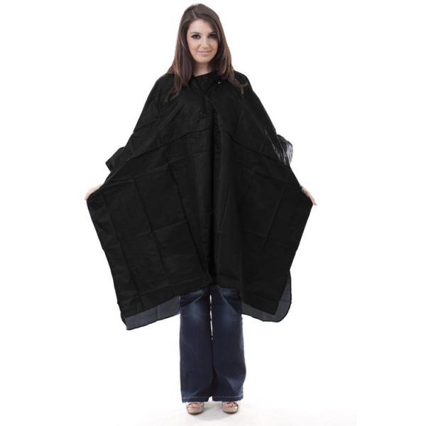 Waterproof-PU-Coated-Nylon-Rain-Poncho-Black