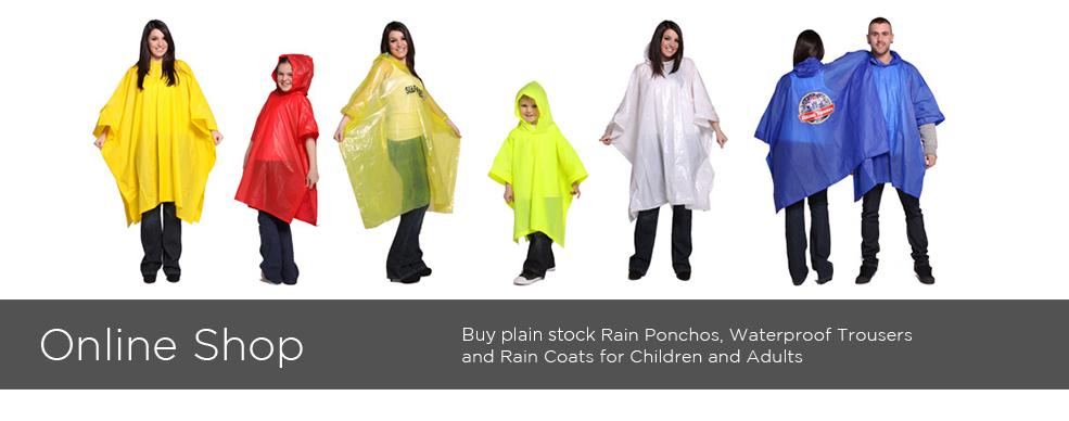 Giftsbynet 4 x adult size emergency rain ponchos for festivals camping and holidays 
